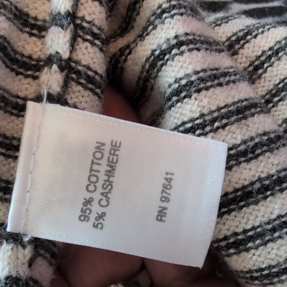Pure J Jill Cotton Cashmere Striped Sweater Womens Size Large - Picture 8 of 8